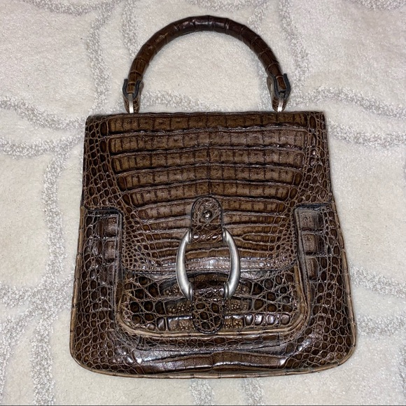 Vintage Gold Pfeil Studio Alligator bag - Picture 1 of 10